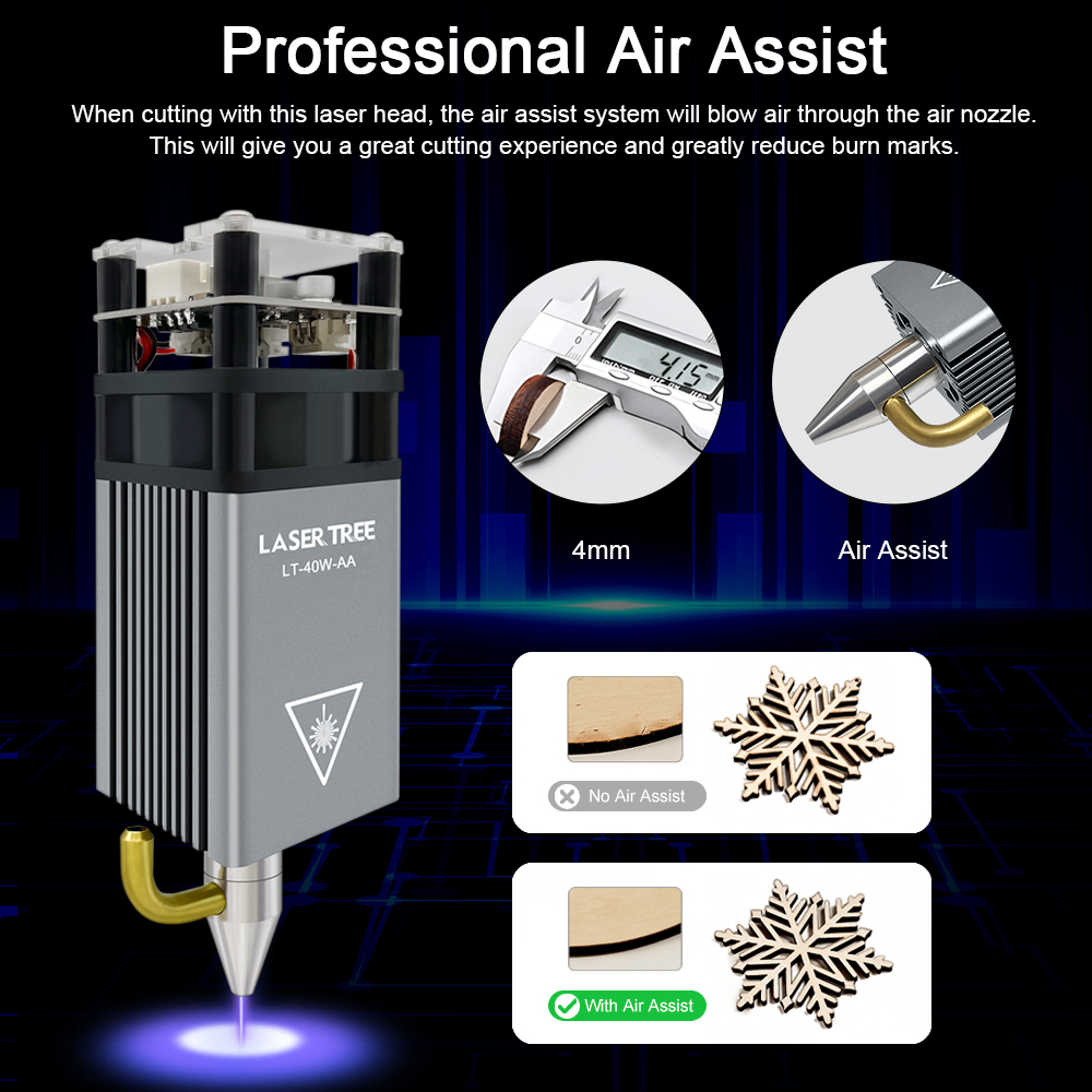 LASERBAUM 5W Air Assist Metall – Industrial Laser Engraver Bewertung und Preis
