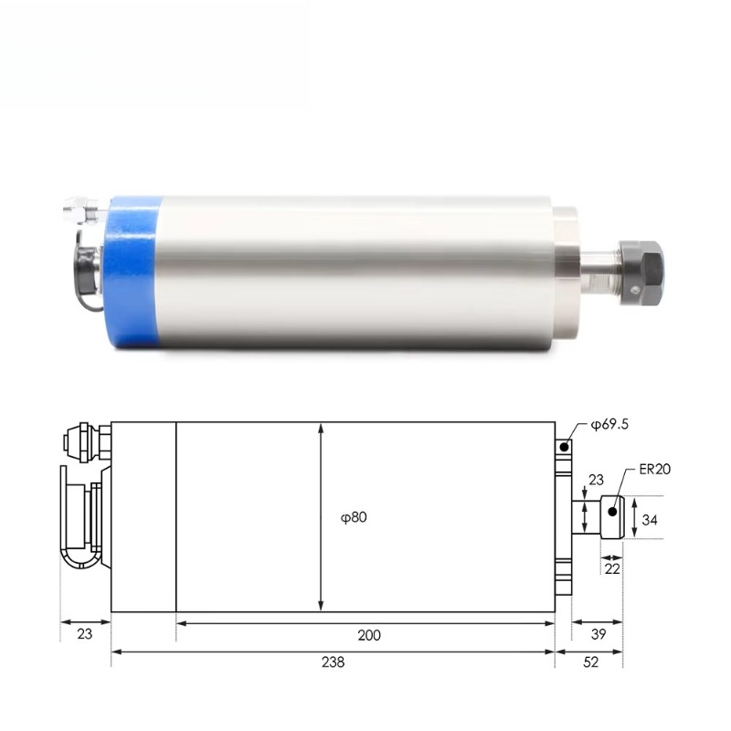 2,2 kW ER20 wassergekühlter Sp – Cnc Spindle Motor Bewertung und Preis