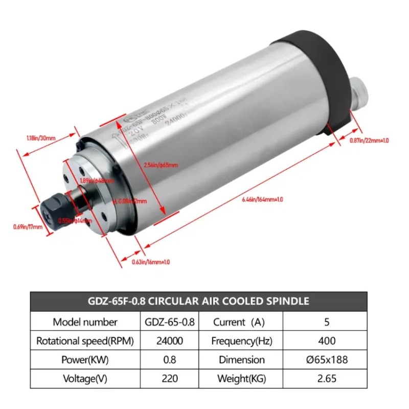 24000 U/min, runder, wassergek – Cnc Spindle Motor Bewertung und Preis